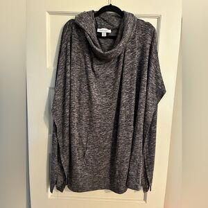 Gray Hooded Poncho